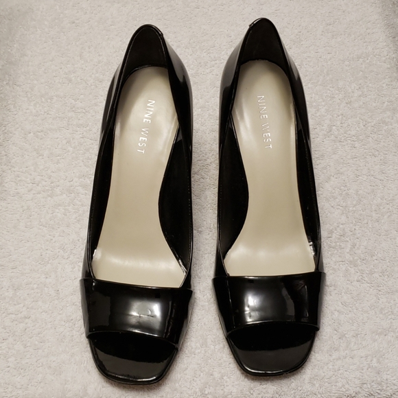Nine West Kenny black patent leather peeptoe, 7 - Picture 3 of 12